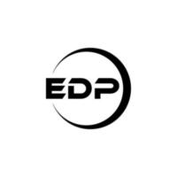 diseño de logotipo de letra edp en ilustración. logotipo vectorial, diseños de caligrafía para logotipo, afiche, invitación, etc. vector