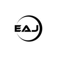 EAJ letter logo design in illustration. Vector logo, calligraphy designs for logo, Poster, Invitation, etc.