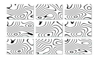 Abstract lines texture collection for overlay. Concept of fluid and distortion vector