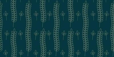 Gemetric Leaves Branches Seamless Pattern, Flat Design, Ideal for Clothing Prints and Decorative Wallpapers vector