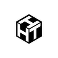 HTI letter logo design in illustration. Vector logo, calligraphy designs for logo, Poster, Invitation, etc.