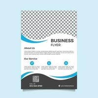 Vector white and black business flyer template