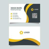 Elegant corporate business card design vector