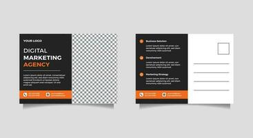 Corporate postcard design vector