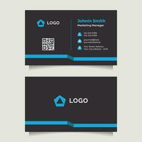 Vector black business card design template