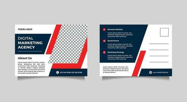 Modern corporate postcard design vector