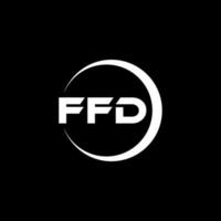 FFD letter logo design in illustration. Vector logo, calligraphy designs for logo, Poster, Invitation, etc.