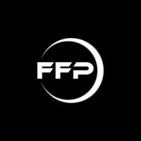 FFP letter logo design in illustration. Vector logo, calligraphy designs for logo, Poster, Invitation, etc.