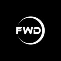 FWD letter logo design in illustration. Vector logo, calligraphy designs for logo, Poster, Invitation, etc.