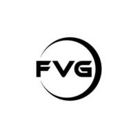 fvg letra logo diseño en ilustración. vector logo, caligrafía diseños para logo, póster, invitación, etc.