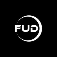 fud letra logo diseño en ilustración. vector logo, caligrafía diseños para logo, póster, invitación, etc.