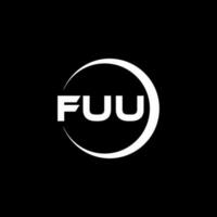 FUU letter logo design in illustration. Vector logo, calligraphy designs for logo, Poster, Invitation, etc.