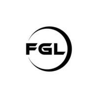 fgl letra logo diseño en ilustración. vector logo, caligrafía diseños para logo, póster, invitación, etc.