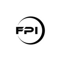 FPI letter logo design in illustration. Vector logo, calligraphy designs for logo, Poster, Invitation, etc.
