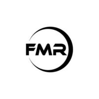 FMR letter logo design in illustration. Vector logo, calligraphy designs for logo, Poster, Invitation, etc.