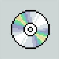 Pixel art illustration CD Disk. Pixelated Disk. CD DVD icon pixelated for the pixel art game and icon for website and video game. old school retro. vector