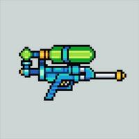 píxel Arte ilustración agua pistola. pixelado agua pistola. agua pistola icono pixelado para el píxel Arte juego y icono para sitio web y vídeo juego. antiguo colegio retro vector