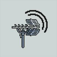 Pixel art illustration antenna. Pixelated Antenna. Antenna Satellite controller icon pixelated for the pixel art game and icon for website and video game. old school retro. vector