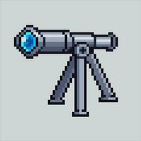 píxel Arte ilustración telescopio. pixelado telescopio. telescopio espacio icono pixelado para el píxel Arte juego y icono para sitio web y vídeo juego. antiguo colegio retro vector