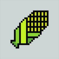 Pixel art illustration Corn. Pixelated Corn. Corn vegetables icon pixelated for the pixel art game and icon for website and video game. old school retro. vector