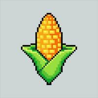 Pixel art illustration Corn. Pixelated Corn. Corn vegetables icon pixelated for the pixel art game and icon for website and video game. old school retro. vector