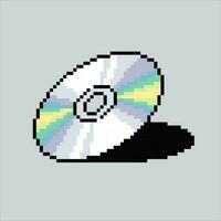 Pixel art illustration CD Disk. Pixelated Disk. CD DVD icon pixelated for the pixel art game and icon for website and video game. old school retro. vector