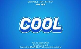 cold text effect, font editable, typography, 3d text. vector template