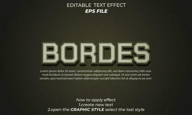 bordes text effect, typography, 3d text