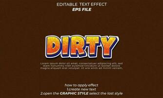 dirty text effect typography, 3d text vector