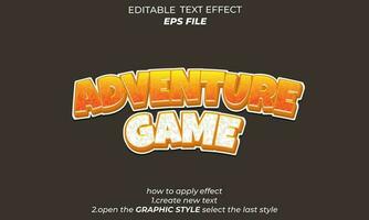 adventure text effect,typography, 3d text vector