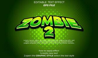 zombie text effect, typography, 3d text vector