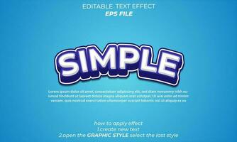 simple text effect, typography, 3d text vector