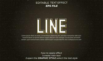 line text effect, typography, 3d text vector