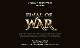 war text effect, typography, 3d text vector