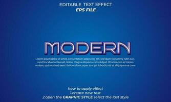 moderno texto efecto tipografía, 3d texto vector