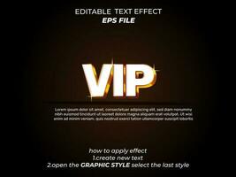 VIP text effect typography, 3d text. vector template