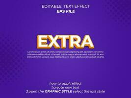 extra text effect, typography, 3d text. vector template