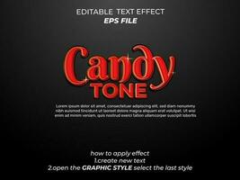 candy text effect typography, 3d text. vector template