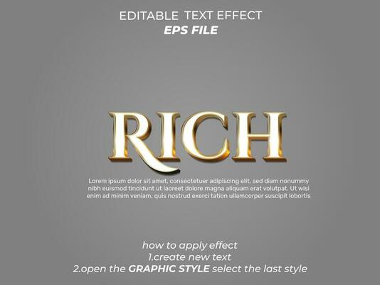 rich text effect, typography, 3d text