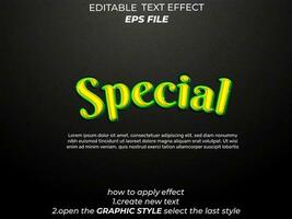 special text effect, typography, 3d text. vector template