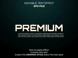 premium text effect,, typography, 3d text. vector