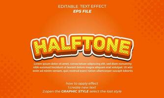 halftone text effect, typography, 3d text. vector template