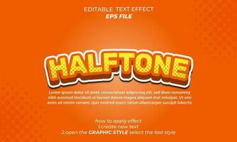 halftone text effect, typography, 3d text. vector template