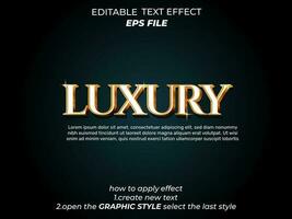 luxury text effect typography, 3d text. vector template