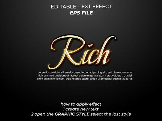 rich text effect, typography, 3d text