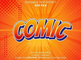 comic text effect, typography, 3d text. vector template