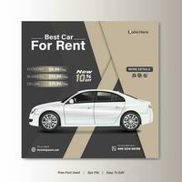 Luxury car sale social media post, Car rental banner template, social media posts for the car, Usable for social media, stories, and web ads vector