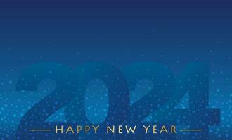 The Year 2024 Vector Blue Background Illustration With Snowflakes, New Years Greetings, And Text Space.