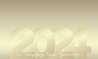 el año 2024 vector champán oro antecedentes ilustración con nuevo años saludos y texto espacio.