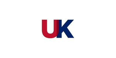 UK city in the United Kingdom design features a geometric style illustration with bold typography in a modern font on white background. vector